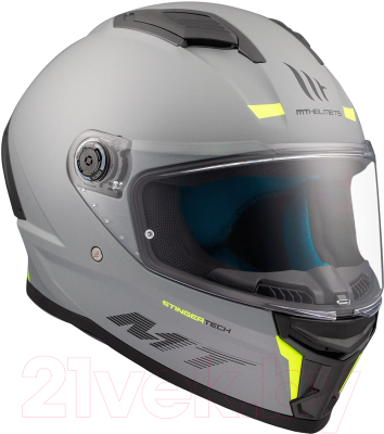 Мотошлем MT Helmets Stinger 2 Solid (L, матовый серый)