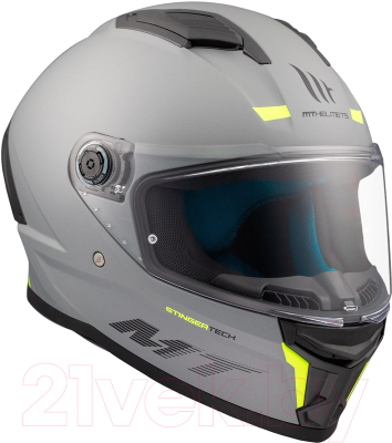 Мотошлем MT Helmets Stinger 2 Solid (XL, матовый серый)