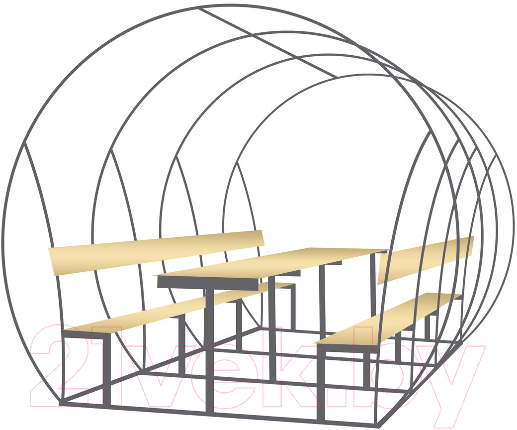 Каркас беседки ВЕЛЕС Пион