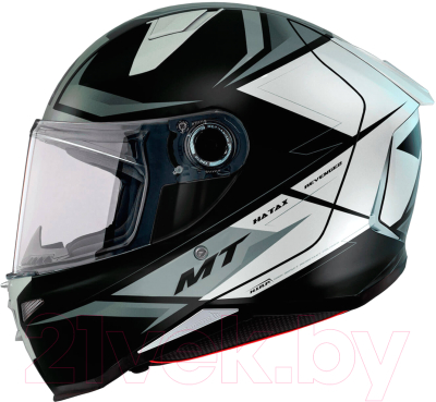 Мотошлем MT Helmets Revenge 2 S Hatax (S, глянцевый черный/белый)