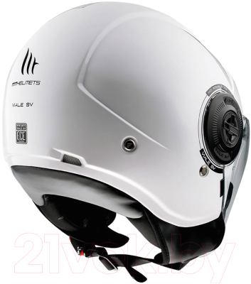 Мотошлем MT Helmets Viale SV S Solid A0 (M, глянцевый белый)