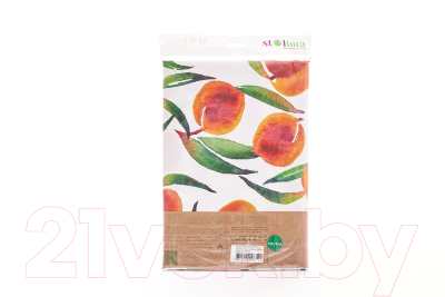 Скатерть Stolima Dunya Сочные персики (110x130, белый)