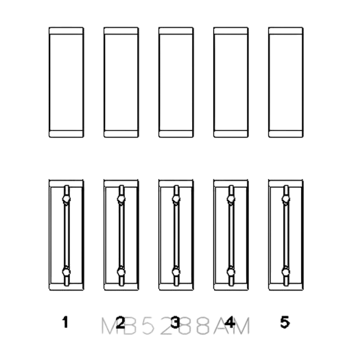 Комплект вкладышей двигателя King Auto MB5288AM 0.25 — фото 2