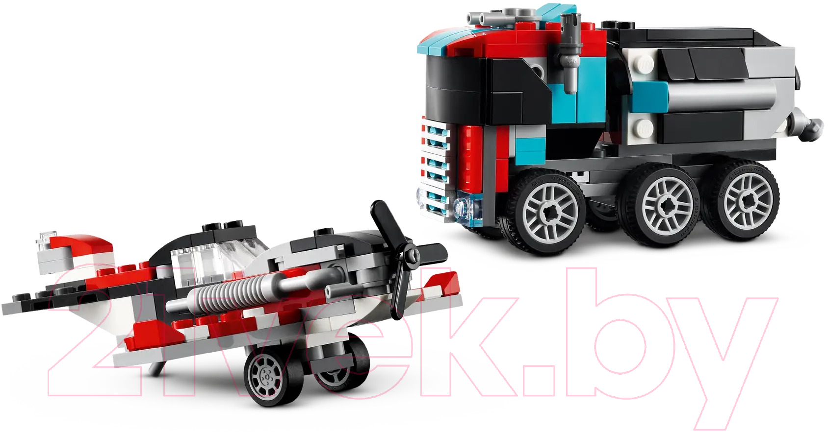 Конструктор Lego Creator Грузовик-платформа с вертолетом 3 в 1 / 31146 — фото 6