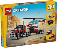 Конструктор Lego Creator Грузовик-платформа с вертолетом 3 в 1 / 31146 - 