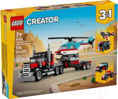 Конструктор Lego Creator Грузовик-платформа с вертолетом 3 в 1 / 31146