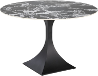 Обеденный стол Halmar Manuel 120x77 (черный мрамор/черный) - 