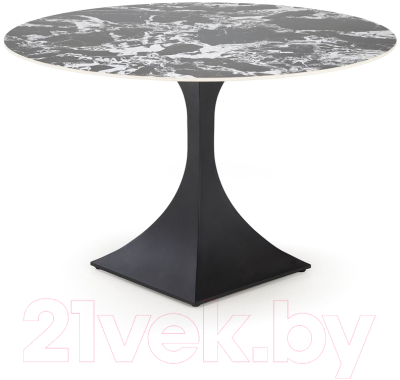 Обеденный стол Halmar Manuel 120x77 (черный мрамор/черный)