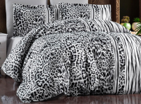Комплект постельного белья DO&CO Delux Leopard / 12231 (черный) - 