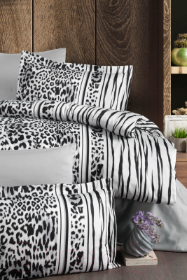 Комплект постельного белья DO&CO Delux Leopard / 12231 (черный)
