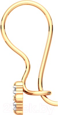 Серьги из розового золота ZORKA 3101303.14K.R (с фианитами)