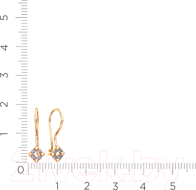 Серьги из розового золота ZORKA 3101303.14K.R (с фианитами)
