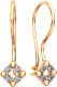 Серьги из розового золота ZORKA 3101303.14K.R (с фианитами) - 