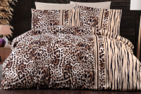 Комплект постельного белья DO&CO Delux Leopard / 12231 (коричневый) - 