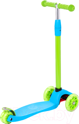 Самокат детский Ridex Snappy 3D (голубой/зеленый)