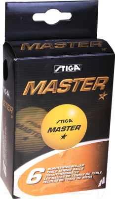 Набор мячей для настольного тенниса STIGA Master ABS (6шт, оранжевый)