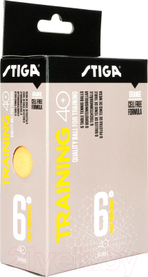 Набор мячей для настольного тенниса STIGA Training ABS (6шт, оранжевый)
