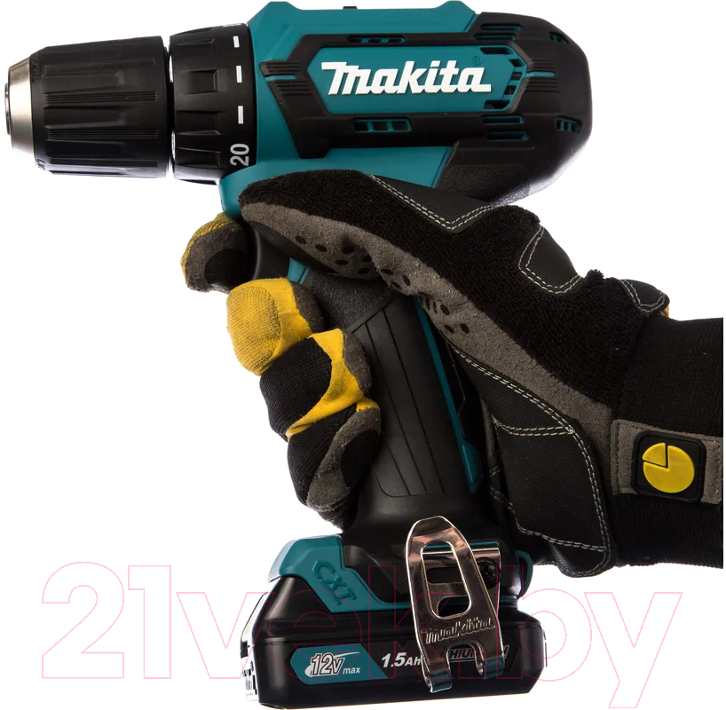 Профессиональная дрель-шуруповерт Makita DF333DWYE