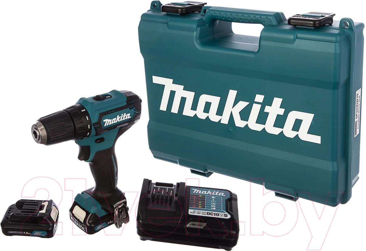 Профессиональная дрель-шуруповерт Makita DF333DWYE