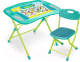 Комплект мебели с детским столом Ника NKP1/4 Пушистая азбука (зеленый) - 