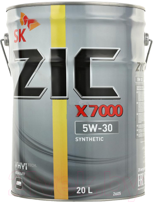 Моторное масло ZIC X7000 5W30 / 192605 (20л)