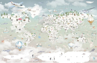 Фотообои листовые Citydecor Детская Карта мира 351 (400x260см) - 