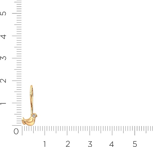 Серьги из розового золота ZORKA 3101421.14K.R.ZZ (с фианитами)