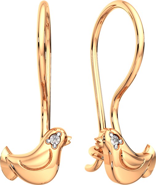 Серьги из розового золота ZORKA 3101421.14K.R.ZZ (с фианитами)