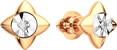 

Серьги из комбинированного золота, 3D00276.14K.B
