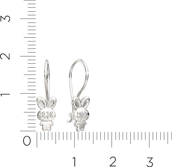 Серьги из серебра ZORKA 03101368 (с фианитами)