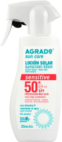 Лосьон солнцезащитный Agrado для чувствительной кожи SPF50+ (250мл) - 