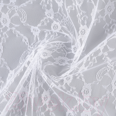 Ткань для творчества Страна Карнавалия Лоскут гипюра. Мелкие цветы / 10424021 (белый)