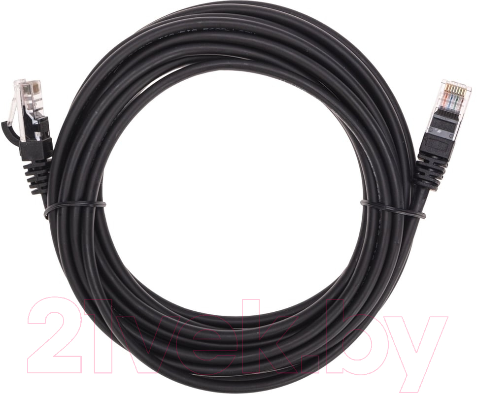 Кабель Rexant U/UTP CAT 5e RJ45-RJ45 26AWG LSZH / 02-0102-5 (5м,черный) — фото 1