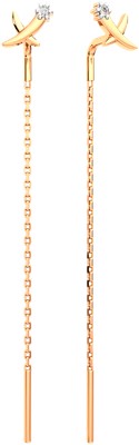 Серьги из розового золота ZORKA 3101624.14K.R (с фианитами) - 