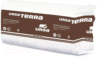 Минеральная вата Ursa Terra 37 PN [24] 1200-610-50 / 112334 (фито)