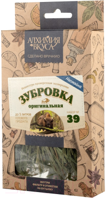 Набор для приготовления настоек Алхимия вкуса № 39 Зубровка оригинальная (3x24г)