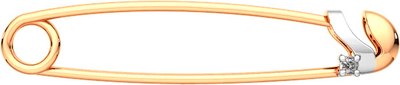Брошь из розового золота ZORKA 9D0005-9K (с бриллиантом) - 