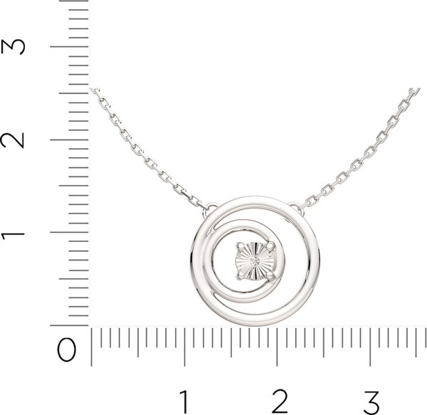 Колье из серебра ZORKA 05D0106.ZZ (45см, с бриллиантом)