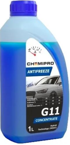 Антифриз Chemipro G11! Концентрат Hybrid OAT / CH143 (1л, синий)