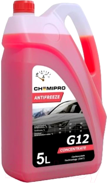 Антифриз Chemipro G12! Концентрат OAT / CH145 (5л, красный)