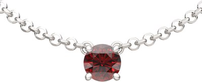 Колье из серебра ZORKA 05S5007 (45см, с гранатом) - 
