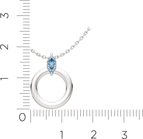 Колье из серебра ZORKA 05S4006 (45см, с топазом)