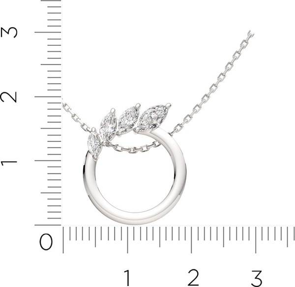 Колье из серебра ZORKA 0550115 (45см, с фианитами)