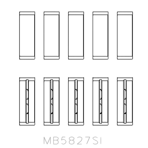 Комплект вкладышей двигателя King Auto MB5827SI 0.25 — фото 2