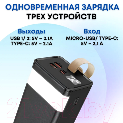 Портативное зарядное устройство VDENMENV DP23 40000mAh (черный)