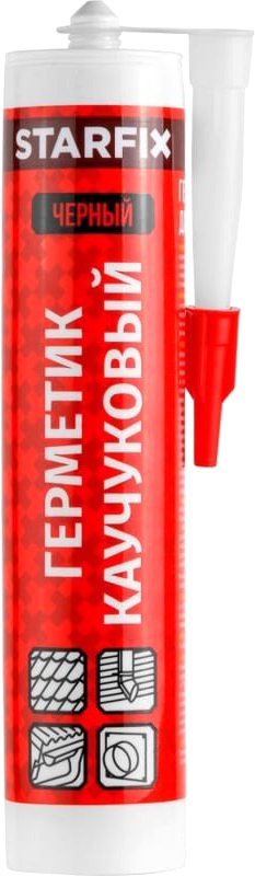 Герметик каучуковый Starfix для кровли SM-73025-1 (300мл, черный)