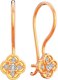 Серьги из розового золота ZORKA 310864.14K.R (с фианитами) - 