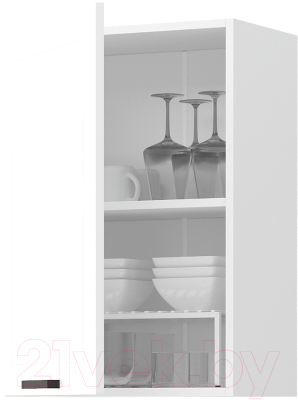 Шкаф навесной для кухни Mio Tesoro Альфа ШВ 500 (белый/холст белый)