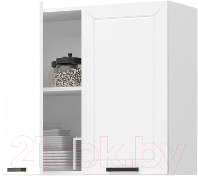 Шкаф навесной для кухни Mio Tesoro Альфа ШВ 800 (белый/холст белый)
