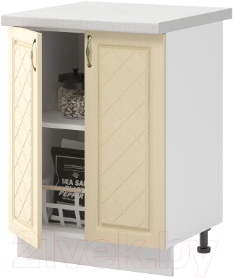 Шкаф-стол кухонный Mio Tesoro Модена ШН 600 (белый/дуб ваниль)